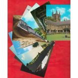 20 Postcards Religious Buildings, Church, Abbey, Cathedral, Stained Glass. We combine postage on