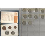 GB collection. Two packs of Britains First Decimal Coins, 5 coins. One folder collection of