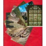 Bundle Of 19 Religious Buildings Postcards Church, Abbey, Cathedral, Stained Glass. We combine