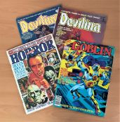 Sci-Fi Comic magazine collection of 4 from the 80s era. Titles Include: Halls Of Horror- Volume 2