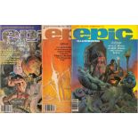 Marvel, Epic Illustrated magazine collection featuring approx 30 issues dating from 190-1986.