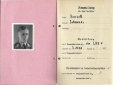 WW2 Luftwaffe ace KIA training log book. The original Flight Training Logbook for the Luftwaffe.