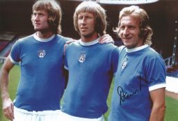Football Autographed DENIS LAW 12 x 8 photo - Col, depicting Manchester City's Rodney Marsh, Colin
