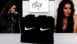 Christina Aguilera owned and worn Nike gloves from her 2003 tour Stripped Tour wardrobe presented by