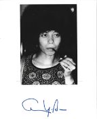 Angela Davis 12x8 signature piece includes signed album page and a black and white photo fixed to A4