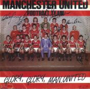 Football Autographed MAN UNITED 1983 Record - A 7 inch single Glory Glory Man United, as sung by the