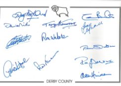 Football Autographed DERBY COUNTY 12 x 8 Photo - A nicely produced photographic image signed by