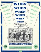 Showaddywaddy Fully Signed 'When' Sheet Music Cover By Malcolm 'The Duke' Allared, Romeo Challenger,