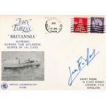 British Ocean Rower John Fairfax Signed Personalised FDC with Postmarks and Stamps. Signed in blue