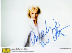 Anne -Sofie von Otter signed 12x8 colour photo. Anne Sofie von Otter (born 9 May 1955) is a