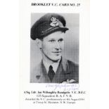 RAF 617 Arthur Joplin Signed Brooklet VC Card Showing Ian W Bazalgette VC. Joplin was a New