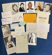 TV Entertainment Sport collection of 25 Signatures on photos, Paper, Letters, Flyers. Signatures