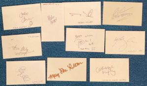 Athletics Collection of 10 Signature Cards including Christian Malcolm, Mary Lou Ritton, Diane