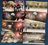 Collection of 8 Unsigned NASA First Day Covers. Some Stamps, Some Postmarks. Apollo 10- A Tribute