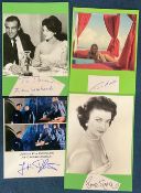 James Bond Collection of 4 Signatures with photos, Signature includes Justus Von Donahnyi, Zena