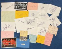Man Utd Collection of 50+ Fantastic Signatures Set on various papers including autograph pages.
