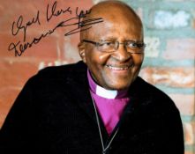 Desmond Tutu signed 10x8 colour photo. Desmond Mpilo Tutu OMSG CH GCStJ (7 October 1931 - 26