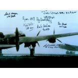 WW2 RAF Multi Signed 8x6 Black and White Photo, Signatures include Frank Hogan, Jim McGullory, Ian