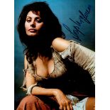 Sophia Loren signed 8x6 colour photo. Sofia Costanza Brigida Villani Scicolone Dame Grand Cross OMRI