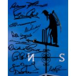 Cricket Legends multi signed Lords Father Time 10x8 colour photo 11 fantastic signatures includes