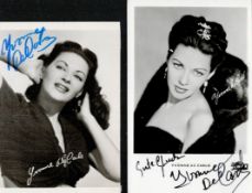 Yvonne De Carlo two signed vintage 6x4 black and white photos. Margaret Yvonne Middleton (