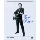 Pat Boone signed 10x8 black and white photo. Patrick Charles Eugene Boone (born June 1, 1934) is