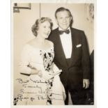 Gracie Allen and George Burns signed 10x8 vintage black and white photo. Grace Ethel Cecile