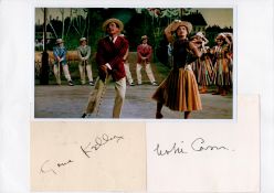 Gene Kelly and Leslie Caron signed American in Paris signature piece includes two signed album pages