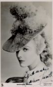 Madelene Carroll signed 6x4 vintage black and white postcard photo. Edith Madeleine Carroll (26