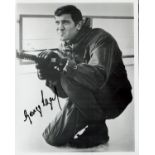 George Lazenby signed James Bond 10x8 black and white photo. George Robert Lazenby ( born 5