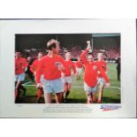 Ray Wilson signed 22x16 Sporting Masters 1966 World Cup limited edition print pictured celebrating