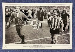 Football, Bobby Kerr signed 12x18 black and white photograph. Picture shows Kerr and Sunderland