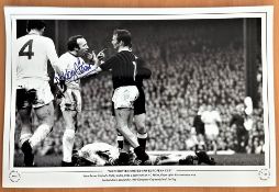 Football, Nobby Stiles signed 12x18 black and white photo. Pictured during his time playing for