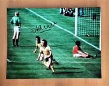Football, Alan Sunderland signed 12x16 colour photo. Pictured as he celebrates scoring a goal in the