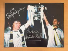 Football. Tottenham Hotspurs FC Steve Perryman and Ossie Ardiles Signed 16x12 inch colour photo.