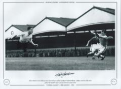 Football. Nat Lofthouse Signed 16x12 inch black and white photo. Autographed Editions, Limited