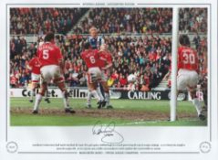 Football. David May Signed 16x12 inch colour photo. Autographed Editions, Limited Editions. Photo