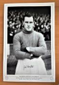 Football, Jack Crompton signed 12x18 black and white photo. Pictured during his time playing for