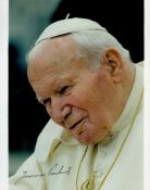 Pope John Paul II signed 14x11 colour photo. Pope John Paul II ( 18 May 1920 - 2 April 2005) was the