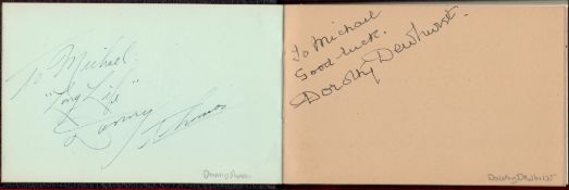 1950s Entertainment Autograph book includes over 100 signatures from great names of the decade