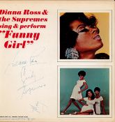 Diana Ross and The Supremes multi signed Funny Girl album sleeve cover vinyl record included