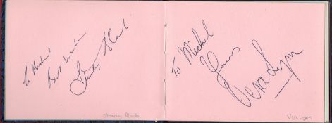 1950s TV and Entertainment vintage autograph book over 50 great signatures includes Billy Cotton,
