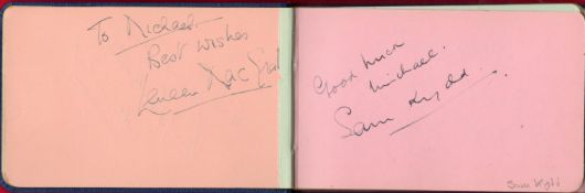 1950s Entertainment Vintage Autograph book includes over 70 great signatures from some great names