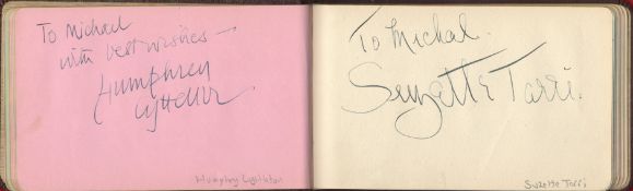 1950s Entertainment Autograph book includes over 100 signatures from great names of the decade