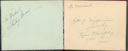 1950s Entertainment and Sport vintage autograph book includes over 40 fantastic names such as Dickie