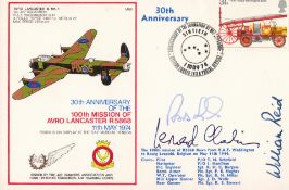 World War II Leonard Cheshire, William Reid VC and one other signed 30th Anniversary of the 100th