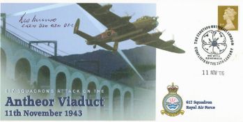 World War II 617 Squadron Sq Ldr Les Munro signed Antheor Viaduct 11th November 1943 commemorative