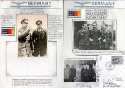 World War II German Aces multi signed 35th Anniversary Lt Cdr Eugene Esmonde's VC against German