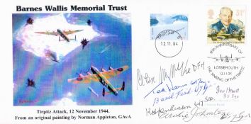 World War II 60th Anniversary of the Tirpitz raid multi signed FDC includes 6, 617 squadron