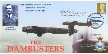 Dambuster Flt Sgt Grant McDonald signed The Men of the Dams Raid Bill Townsend Lancaster FDC PM